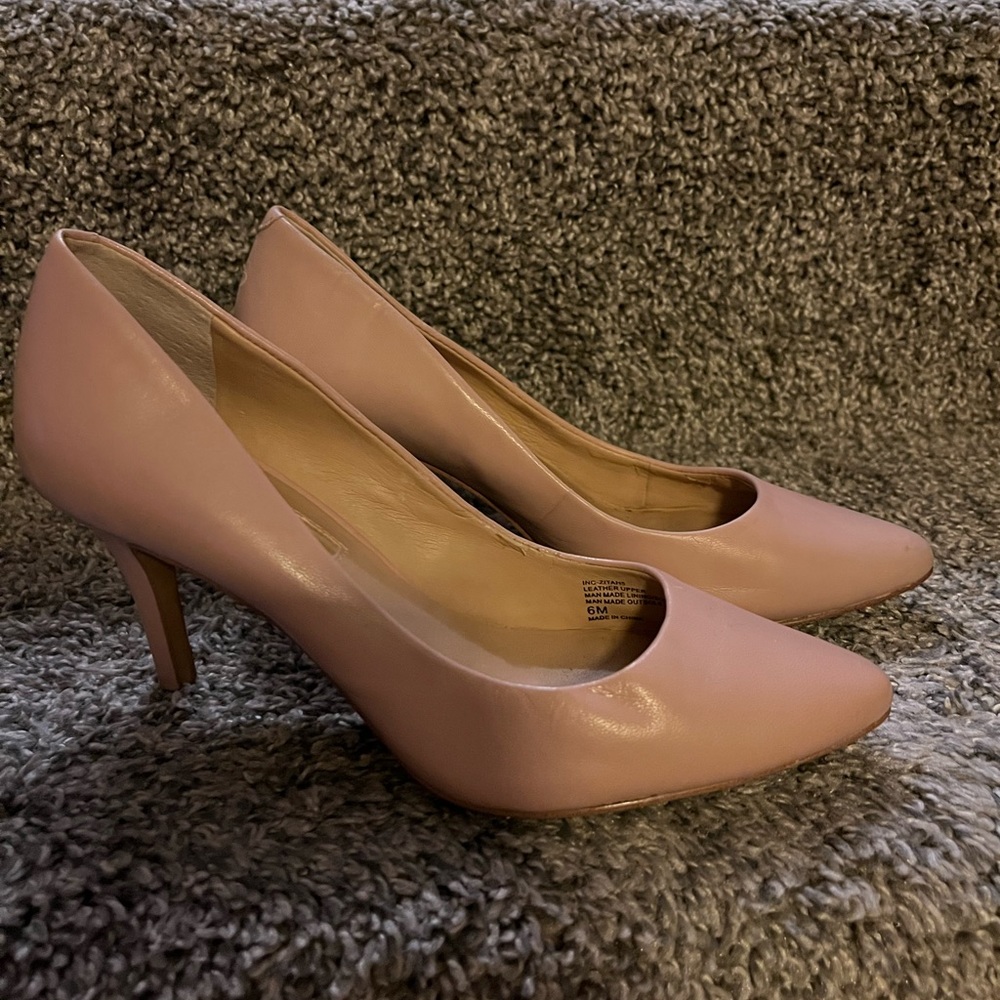 Woman pink high heels